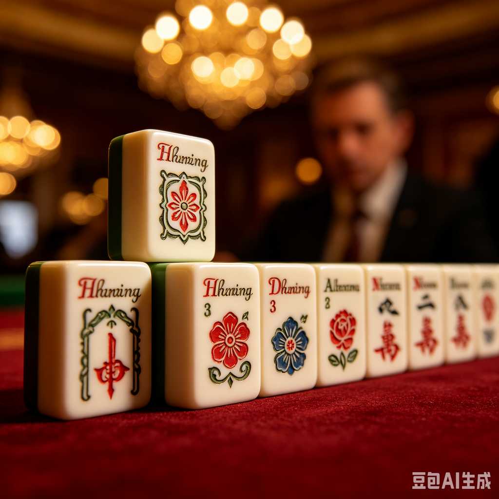 mini mahjong tiles keychain